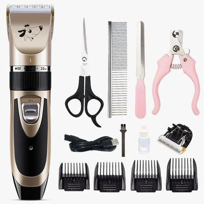 Rechargeable Pet Grooming Clippers – Quiet & Easy Home Grooming