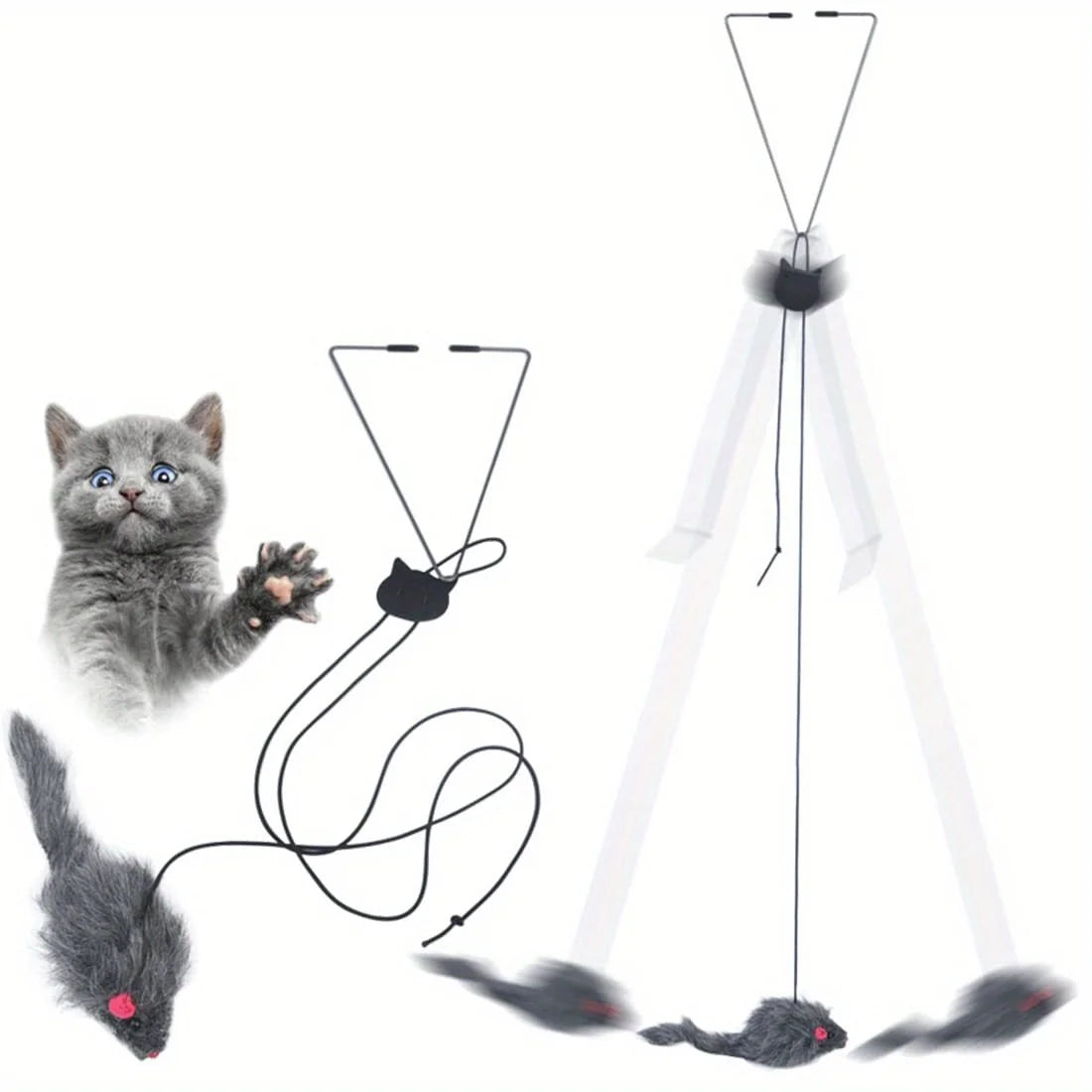 Door Hanging Cat Teaser Toy