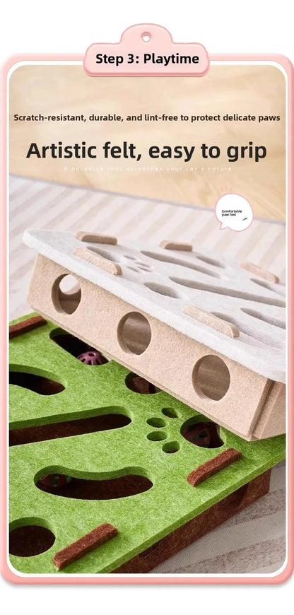 Indoor Cat Puzzle Play Box