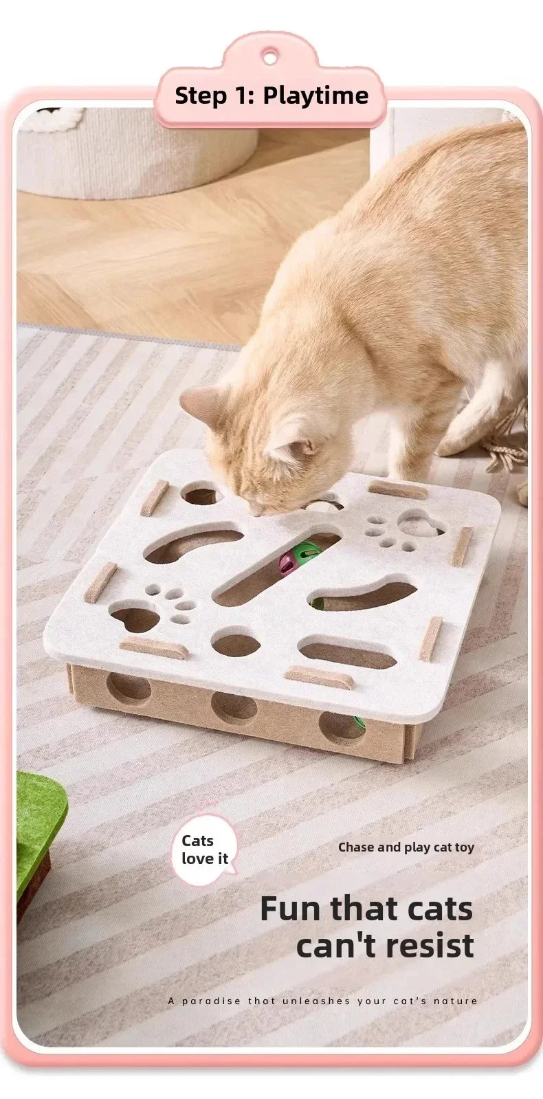 Indoor Cat Puzzle Play Box