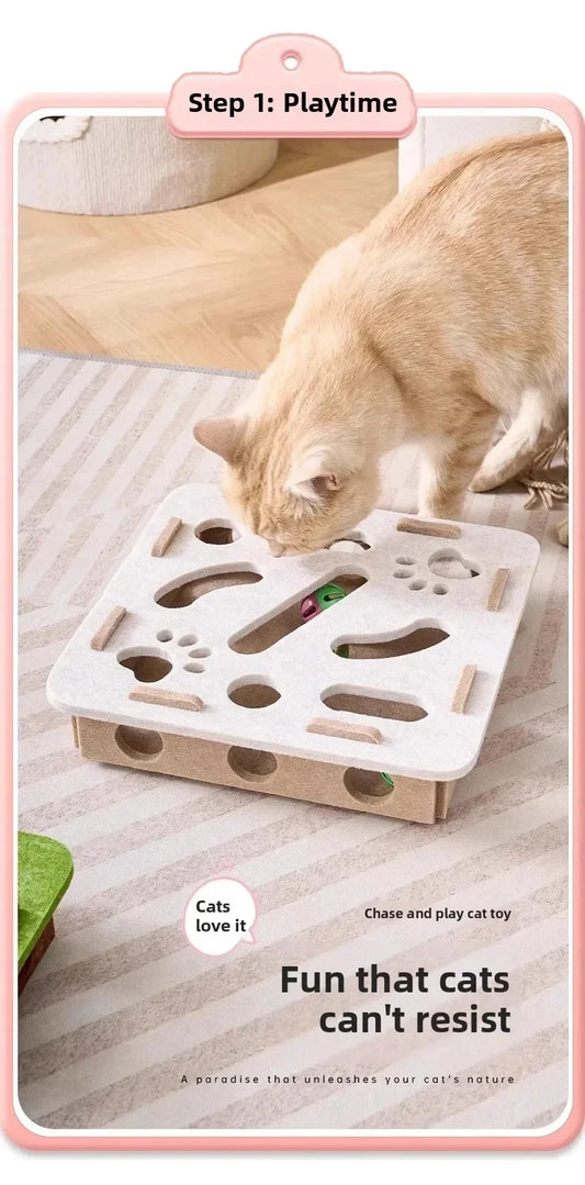 Indoor Cat Puzzle Play Box