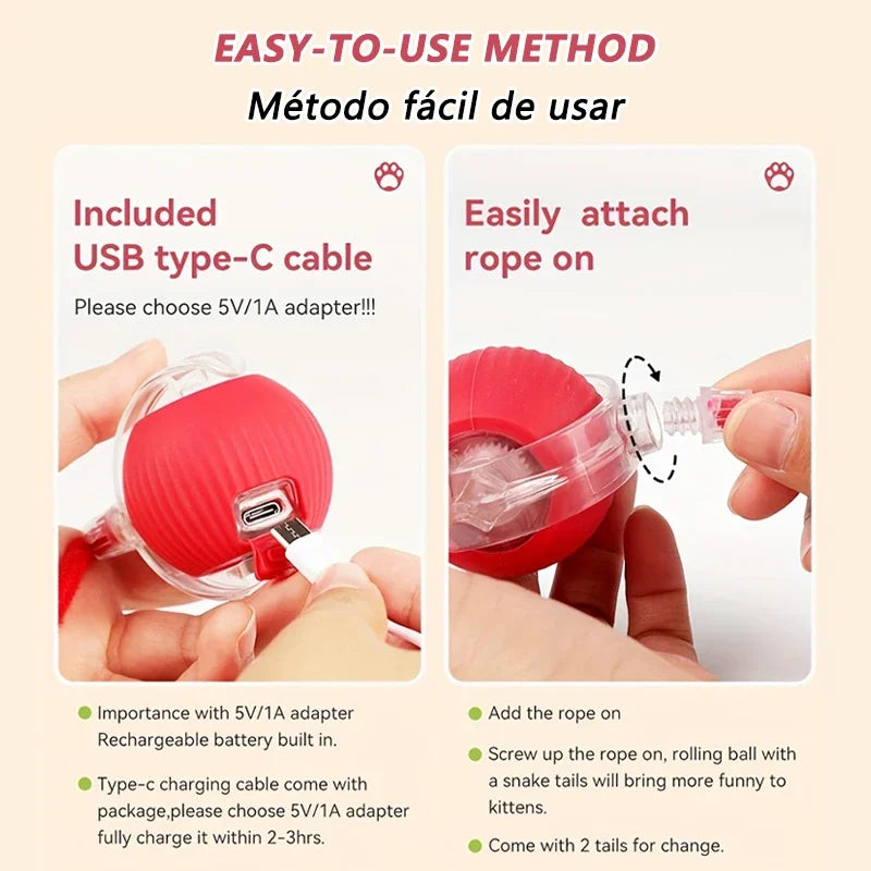 Rechargeable Smart Cat Ball Toy