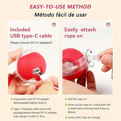 Rechargeable Smart Cat Ball Toy