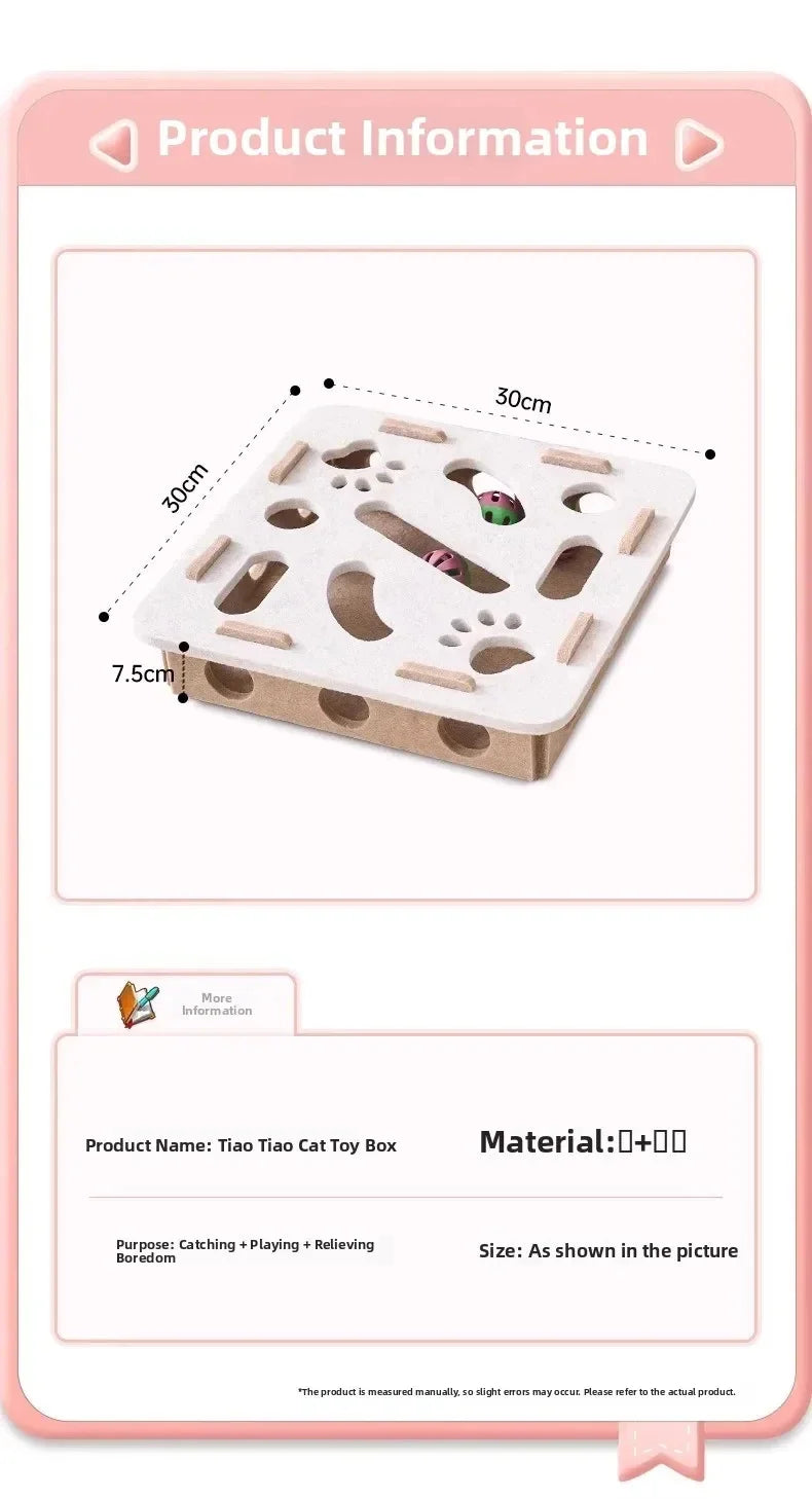 Indoor Cat Puzzle Play Box
