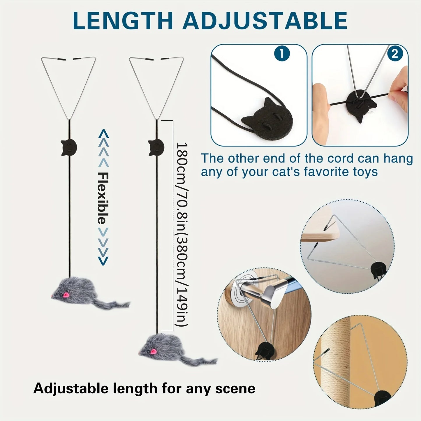 Door Hanging Cat Teaser Toy