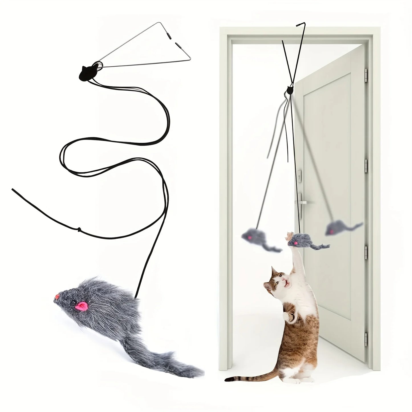 Door Hanging Cat Teaser Toy