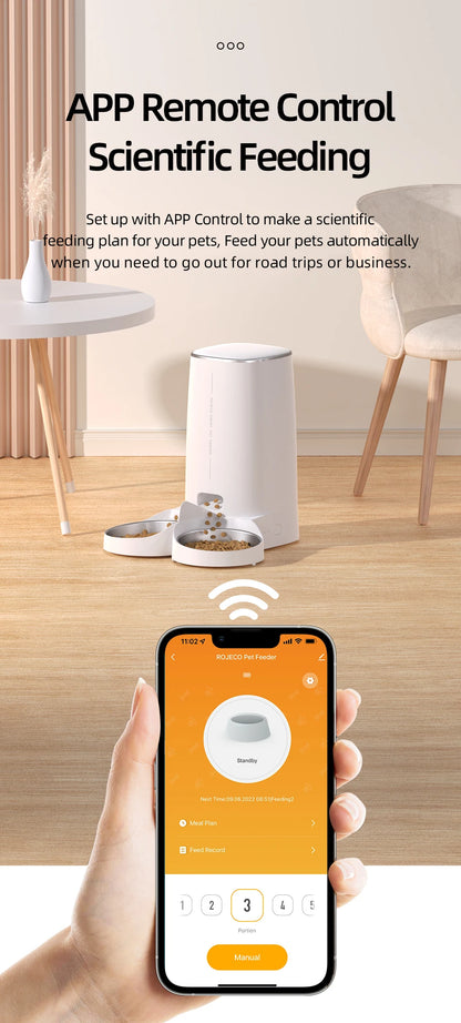 ROJECO Smart WiFi Pet Feeder