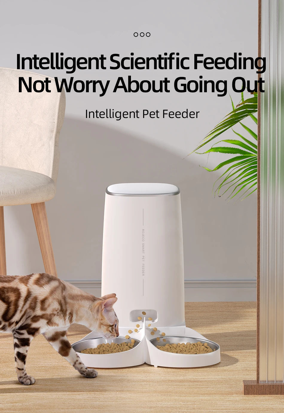 ROJECO Smart WiFi Pet Feeder